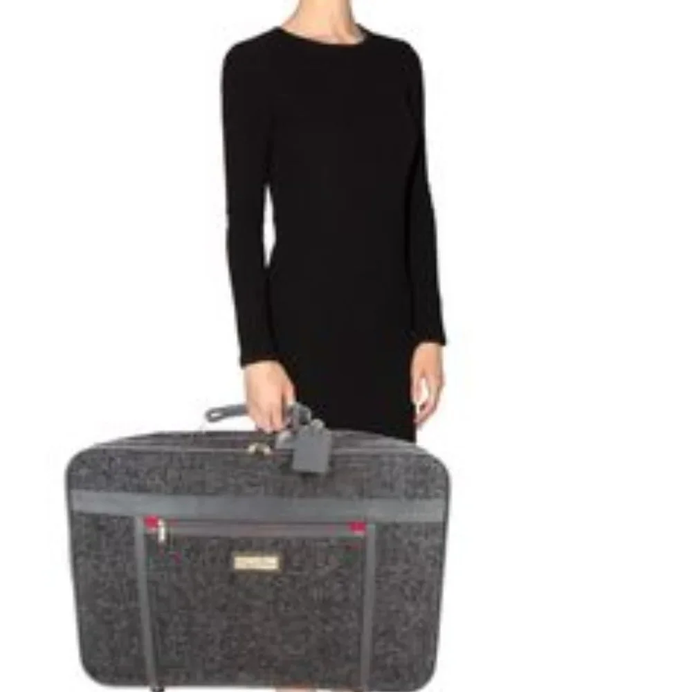 Oscar de la Renta 3 Piece Vintage Luggage Set Wardrobe Shoulder Bag/Weekend Bag